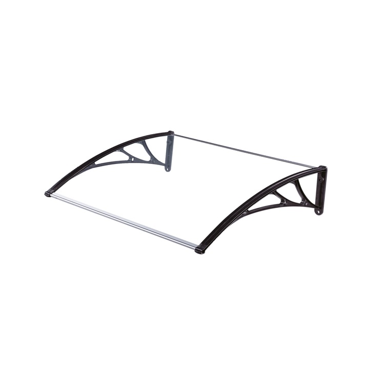 Copertina Daroni 100cmx60cm, model Verona PC-600, policarbonat celular clar, brat polipropilena PP + GF, negru