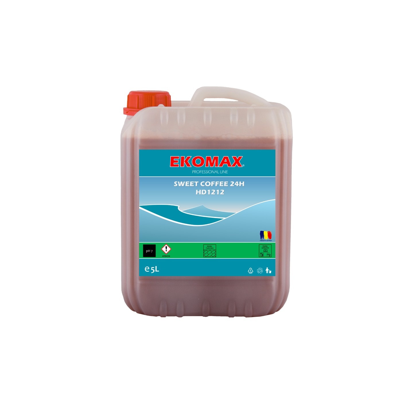 Detergent concentrat pentru pardoseli EKOMAX Sweet Coffee 24H 5L