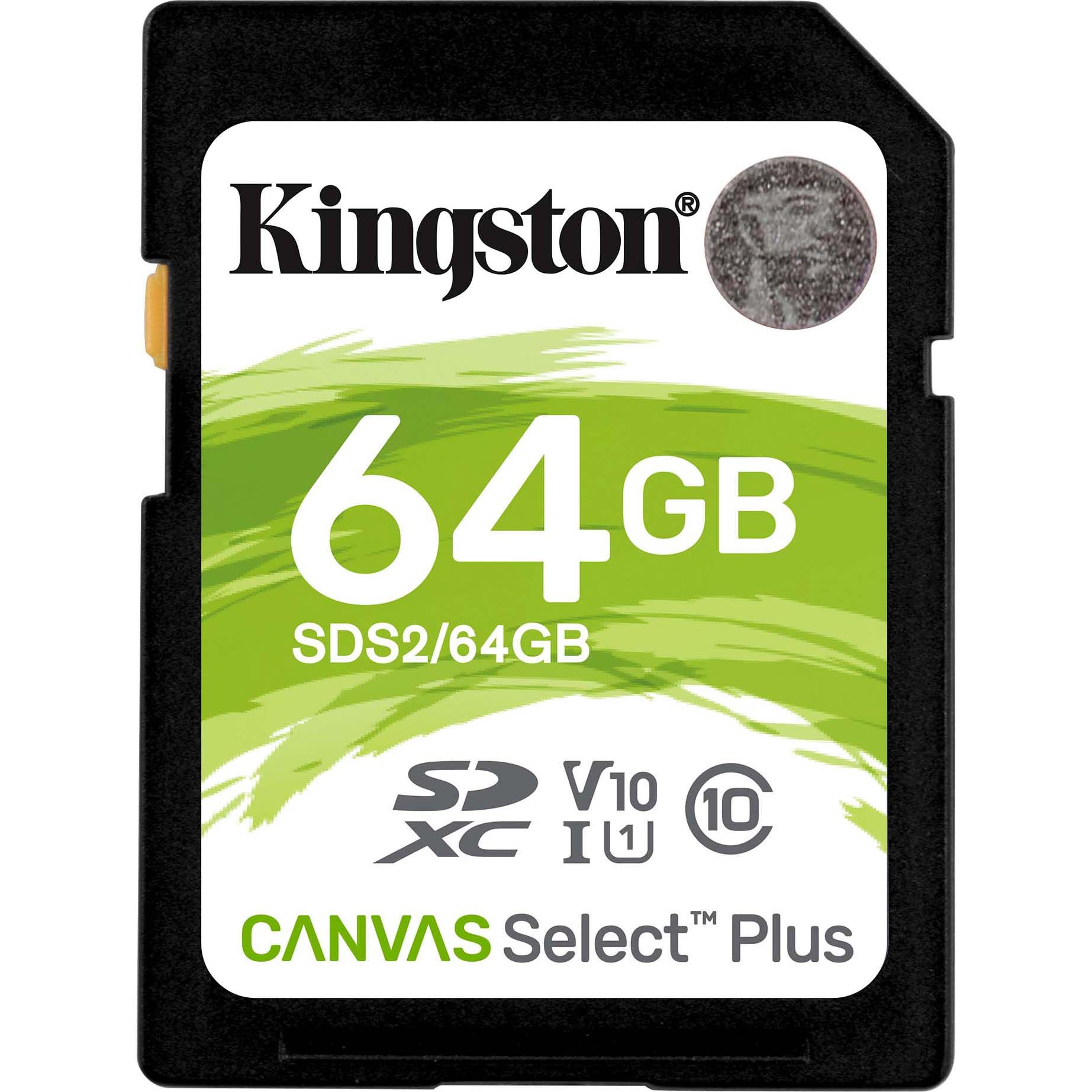 Card de memorie MicroSD Kingston Canvas Select Plus, 64GB, 100MB/s, cu adaptor retail