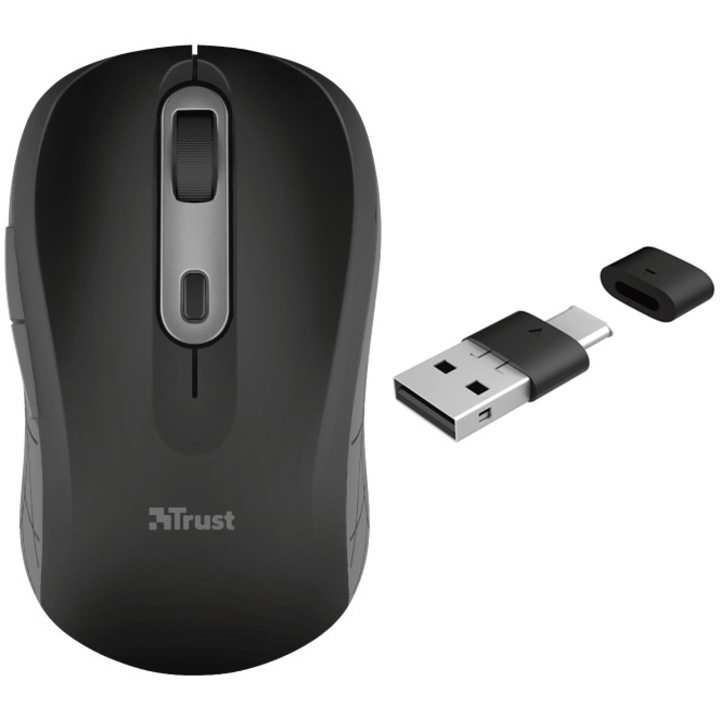 Mouse wireless Trust Duco, USB, USB-C, Negru