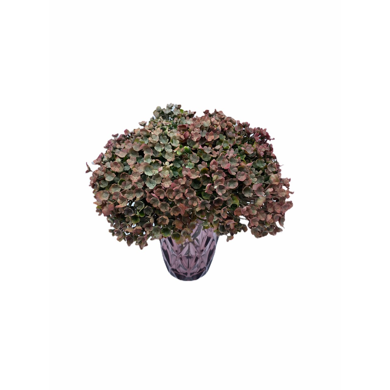 Set 3 flori artificiale, Hortensie, Aramiu, 19 cm