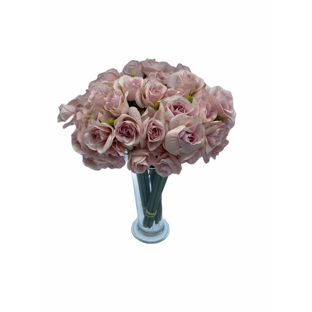 Set 3 buchete artificiale trandafir, Roz, 26 cm