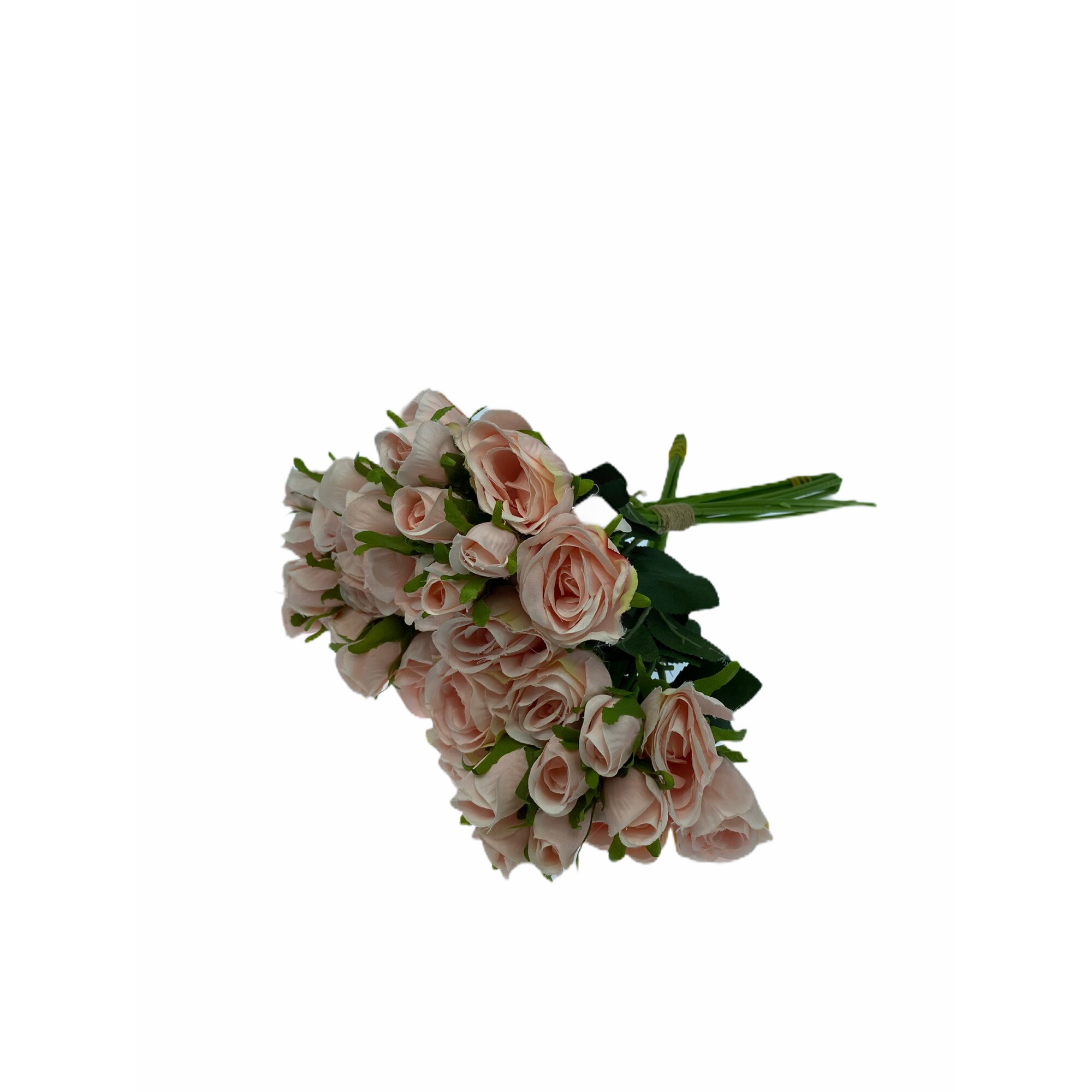 Set 3 buchete artificiale trandafir, Roz, 36 cm