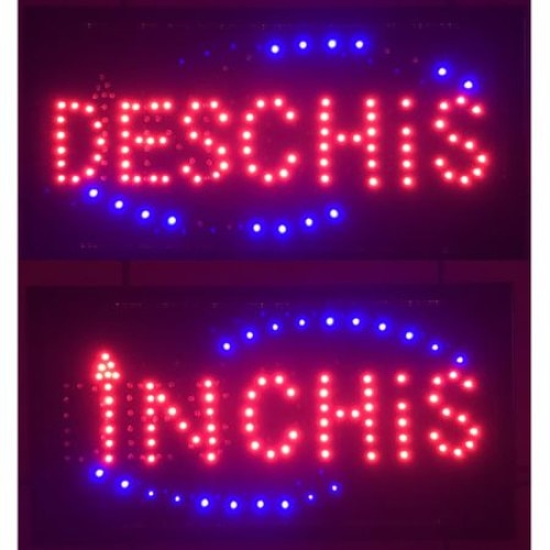 Reclama luminoasa Ledstar, Deschis - Inchis, de interior, 50x25cm