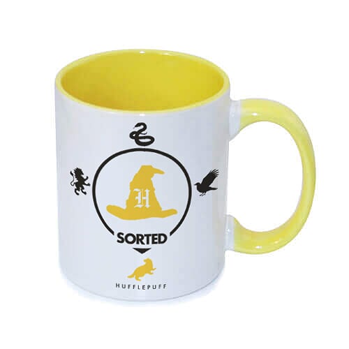 Cana cu interior galben 330 ml- Harry Potter - Hufflepuff 005
