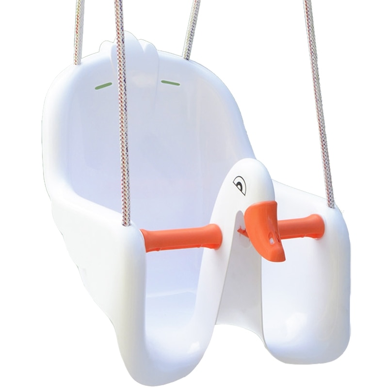 Leagan suspendabil Swanny in forma de lebada, alb