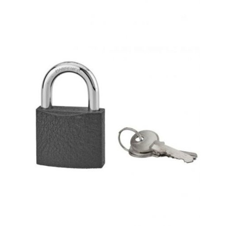 Lacat cu cheie ACERA 50 mm, toarta otel cimentat, Serruprix