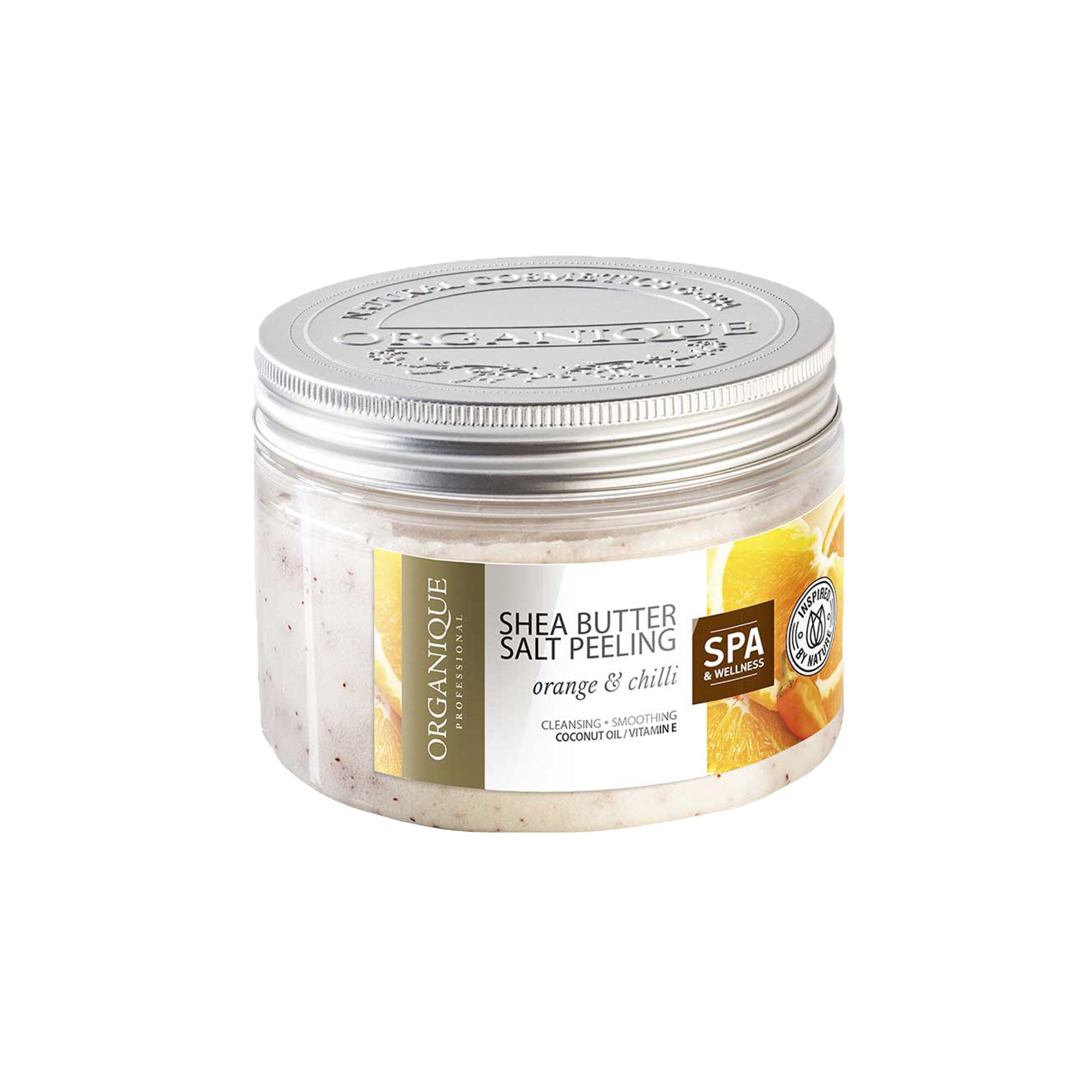 Exfoliant corporal anticelulitic cu portocale, chilli si shea Organique 450 ml