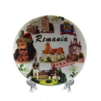 Farfurie decorativa realizata din ceramica, imagini Romania Farfurie decorativa realizata din ceramica, imagini Romania