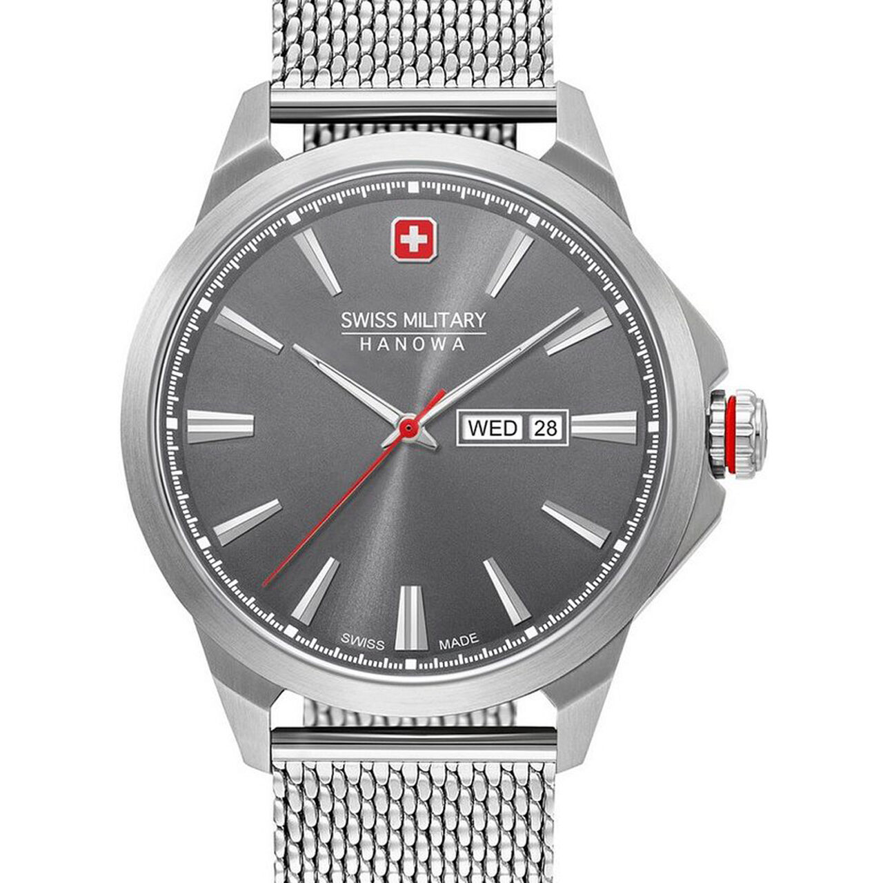 Ceas barbatesc Swiss Military 06-3346.04.009, Quartz, 45mm, 10ATM, Argintiu