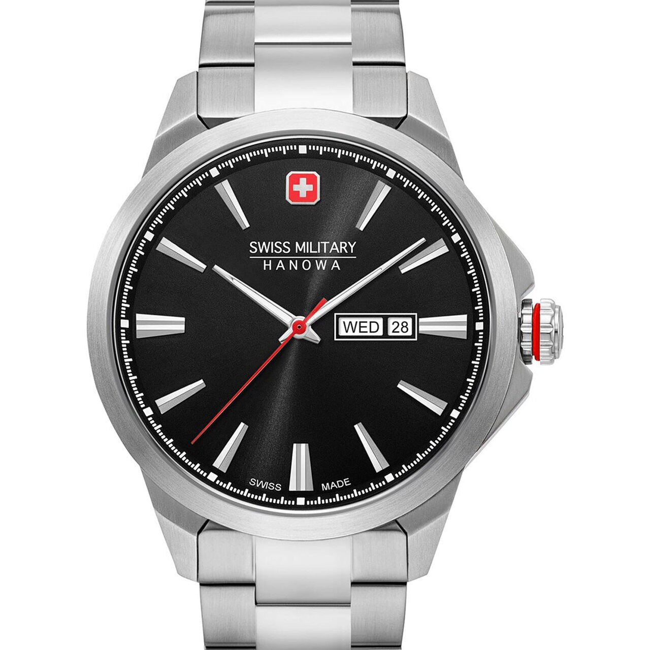 Ceas barbatesc Swiss Military 06-5346.04.007, Quartz, 45mm, 10ATM, Argintiu