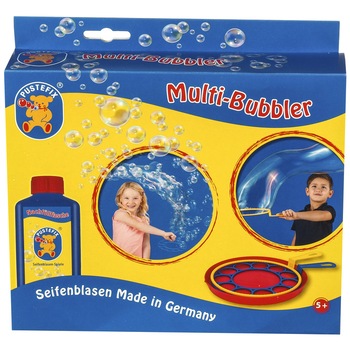 Jucarie baloane de sapun cu 2 inele 18 cm si 250ml solutie baloane de sapun Pustefix Jucarie baloane de sapun cu 2 inele 18 cm si 250ml solutie baloane de sapun Pustefix