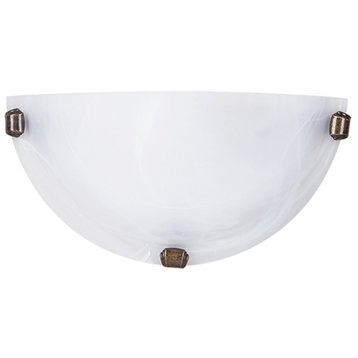 Aplica Rabalux Alabastro, E27, 1x60W, Alb/Bronz