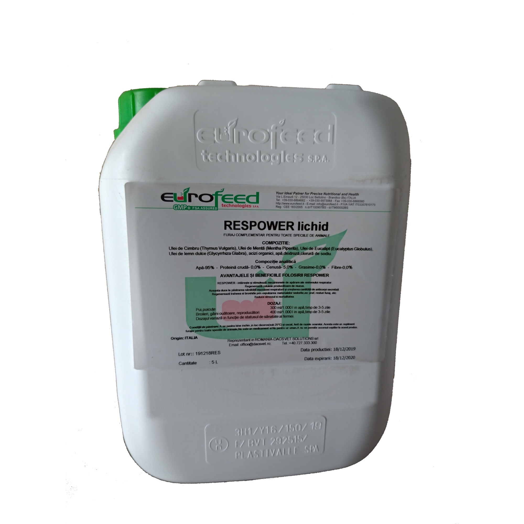 Imunostimulent si tonic al sistemului respirator, RESPOWER lichid, 5litri