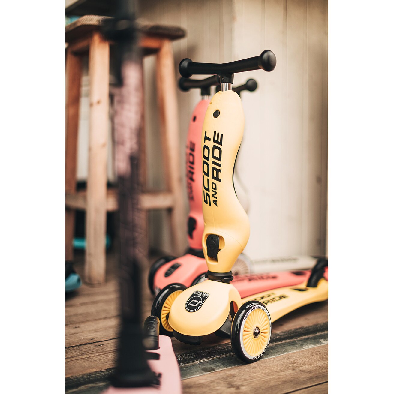 Trottinette 2 en 1 pour enfants:« Highwaykick 1 Lemon » - plaisir de  conduire et aventure !