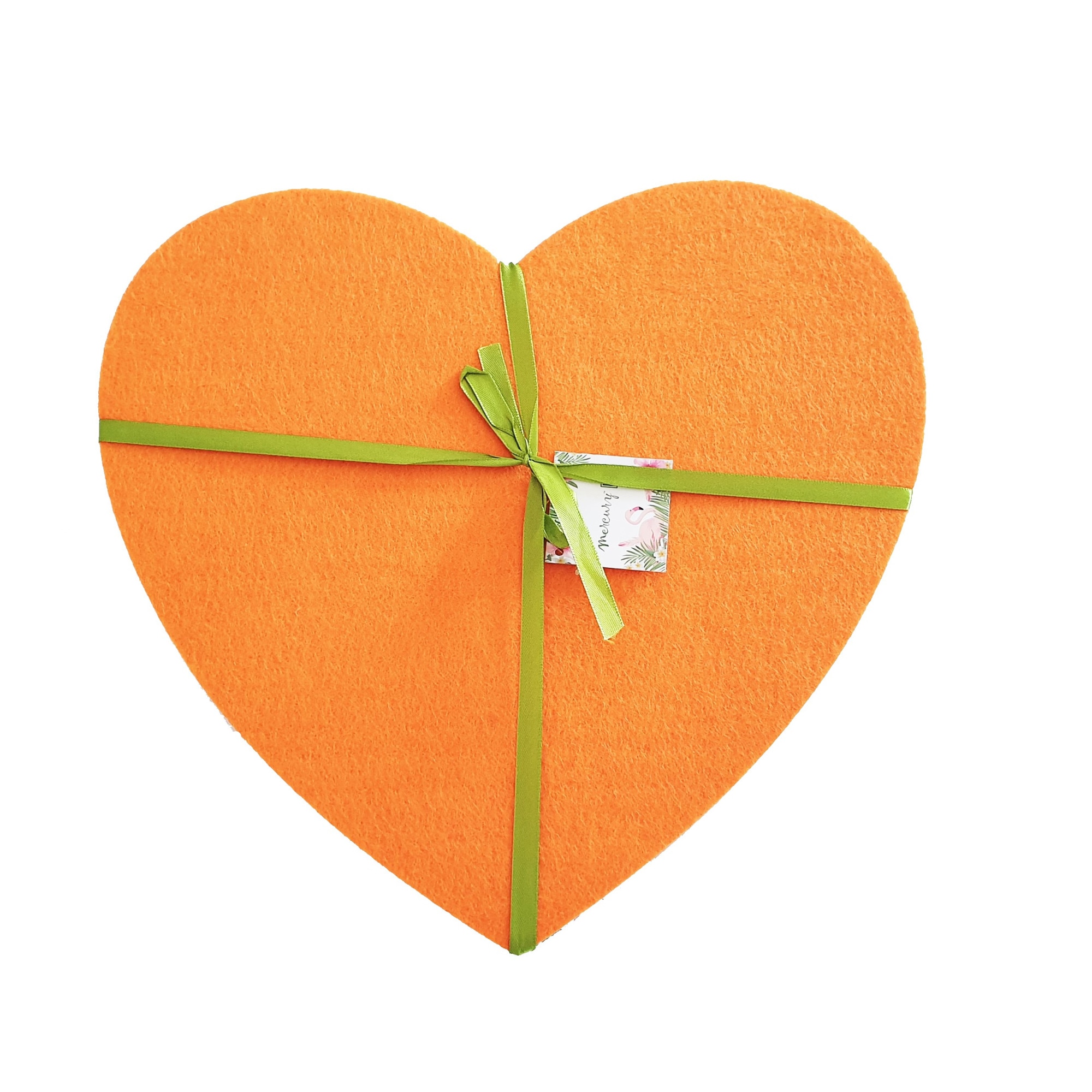 Set 4 suporturi farfurii, fetru, Inima , 34x35 cm , multicolor