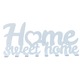 Cuier metalic Home Sweet Home Alb