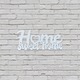 Cuier metalic Home Sweet Home Alb