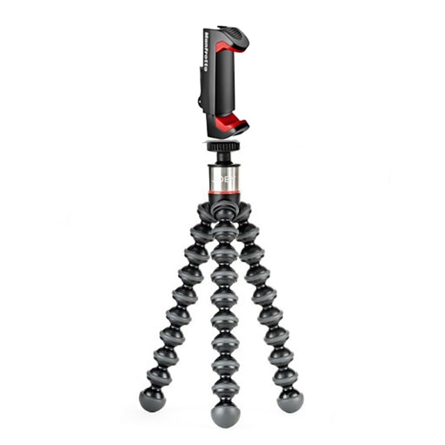 KIT vlogging pentru smartphone, minitrepied flexibil Joby GorillaPod 500 cu suport Manfrotto