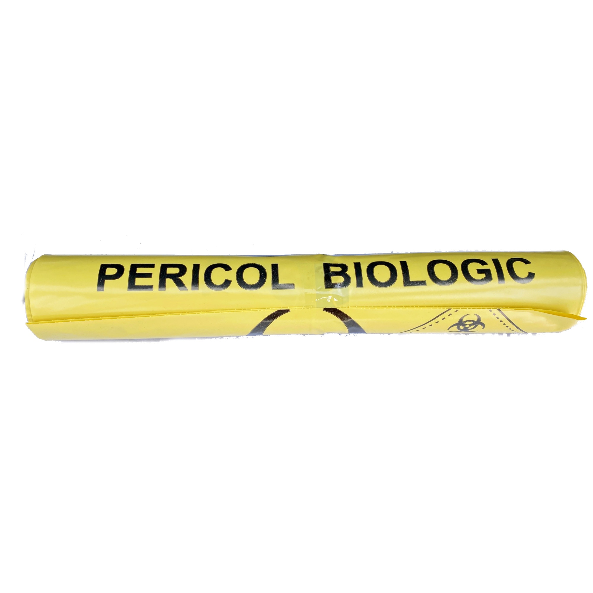 Saci Pericol Biologic, 120 litri, 70 x 108 cm, 10 buc/rola, galbeni