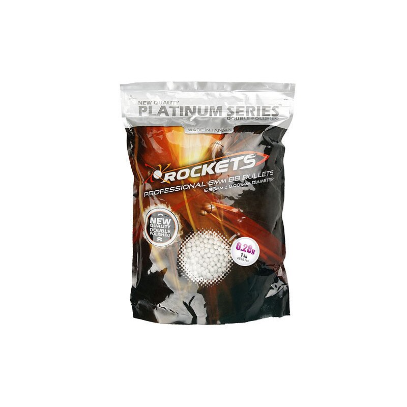 Bile Airsoft Rockets Rockets Platinum Series 0.28g, albe