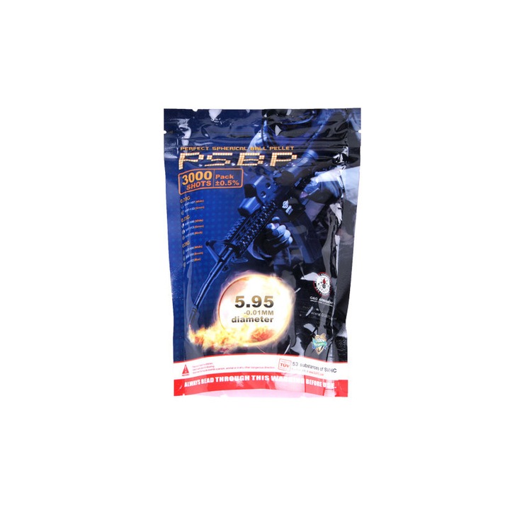 G&G Airsoft Perfect Golyók, 0,20 g, 3000 db, fehér