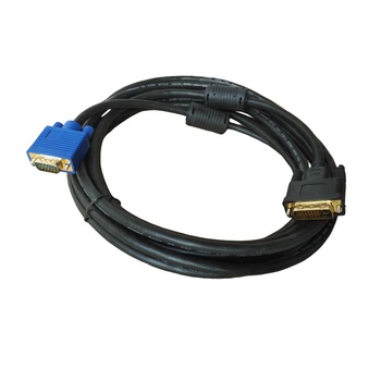 Cablu VGA tata la DVI tata 5m, Negru Cablu VGA tata la DVI tata 5m, Negru