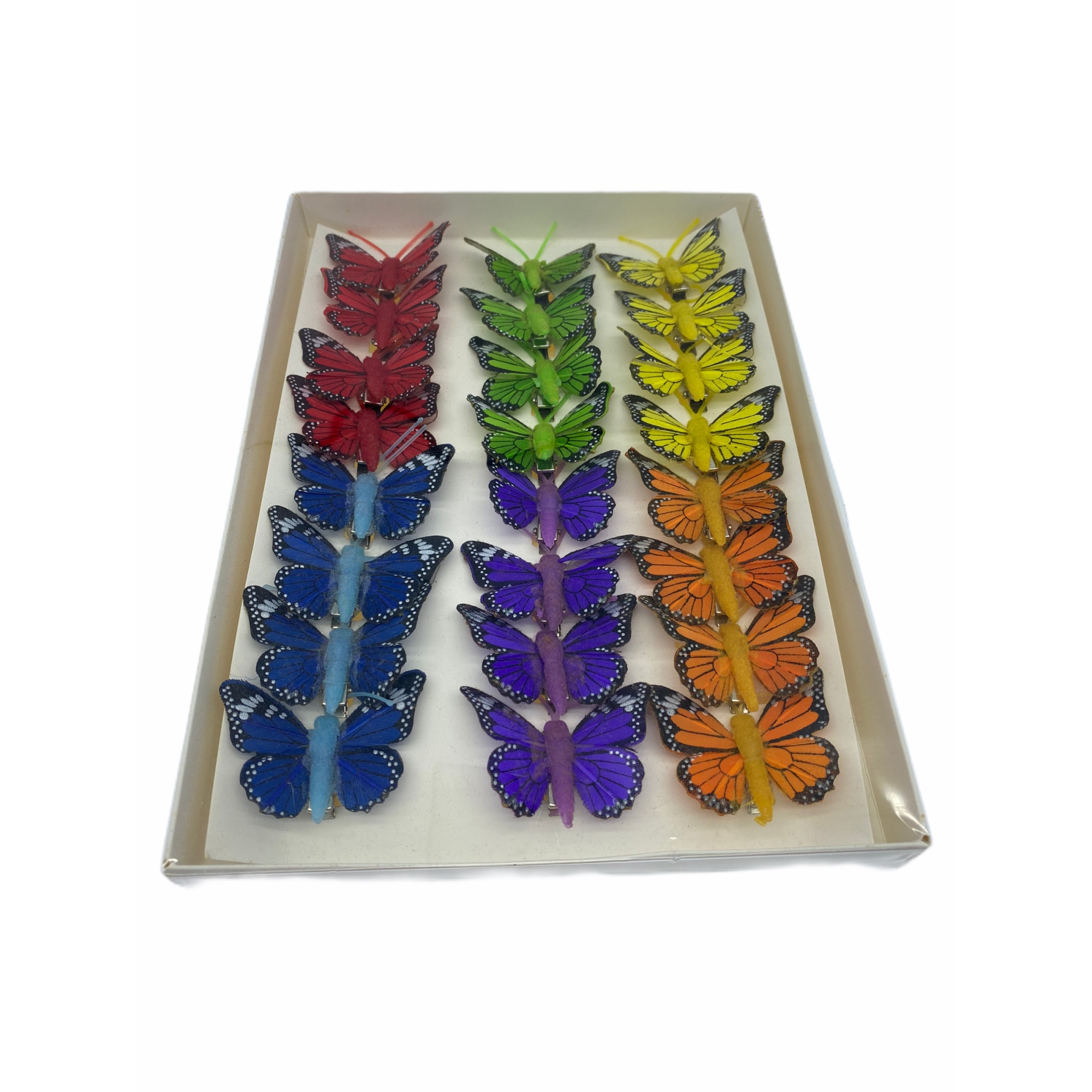 Set Atelier 24 cleme cu fluturi decorative, Multicolor