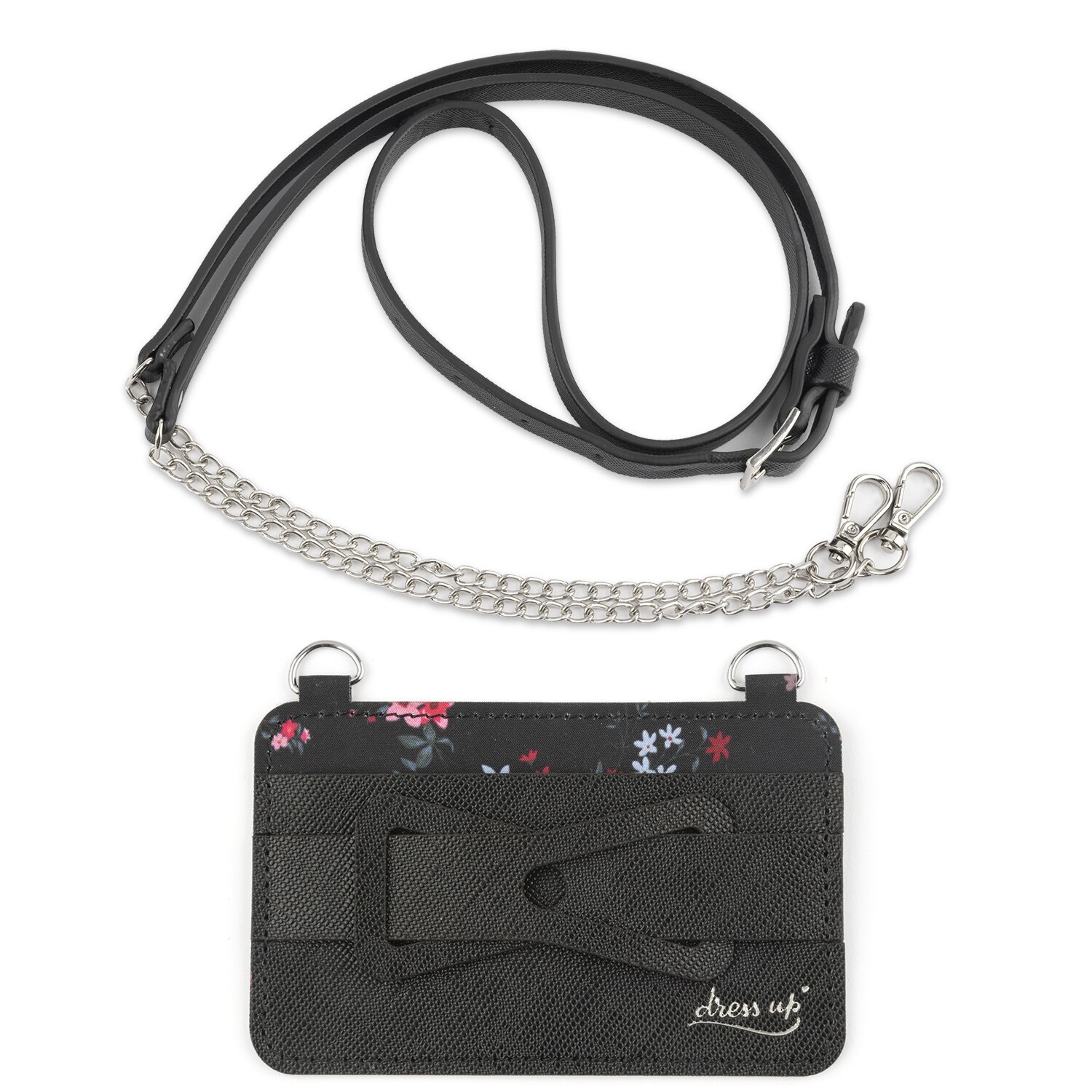 Husa adeziva pentru acte sau carduri atasabil la telefon sau tableta cu curea DressUP