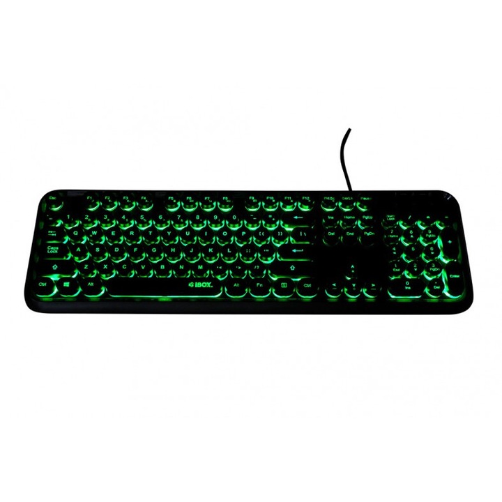 iBOX Pulsar LED, USB fekete vezetékes gamer billentyűzet