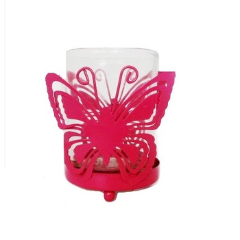 Candela sticla cu fluture Candela sticla cu fluture