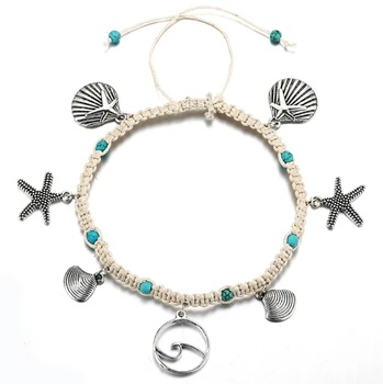 Bratara de picior cu talismane reglabila, Blondi Boutique Bratara de picior cu talismane reglabila, Blondi Boutique