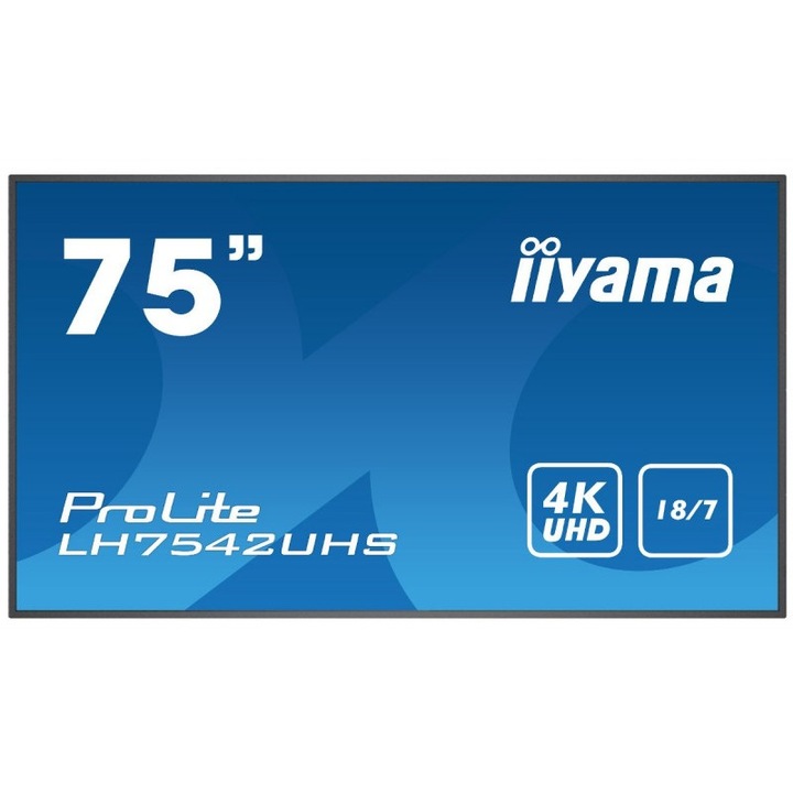 Monitor DigitalSignage iiyama Prolite LH7542UHS-B3 IPS 4K UHD 18/7 Android FailOver