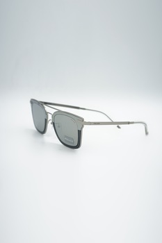 Police, Ochelari de soare aviator cu lentile patrate, Argintiu, 49-24-145 Standard Police, Ochelari de soare aviator cu lentile patrate, Argintiu, 49-24-145 Standard