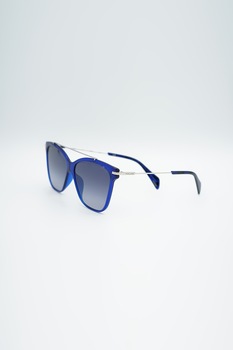Police, Ochelari de soare cu lentile in degrade, Albastru cobalt/Argintiu, 55-14-140 Standard Police, Ochelari de soare cu lentile in degrade, Albastru cobalt/Argintiu, 55-14-140 Standard