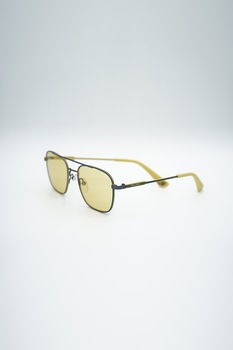 Police, Ochelari de soare cu rama metalica, Negru/Galben, 50-17-135 Standard Police, Ochelari de soare cu rama metalica, Negru/Galben, 50-17-135 Standard