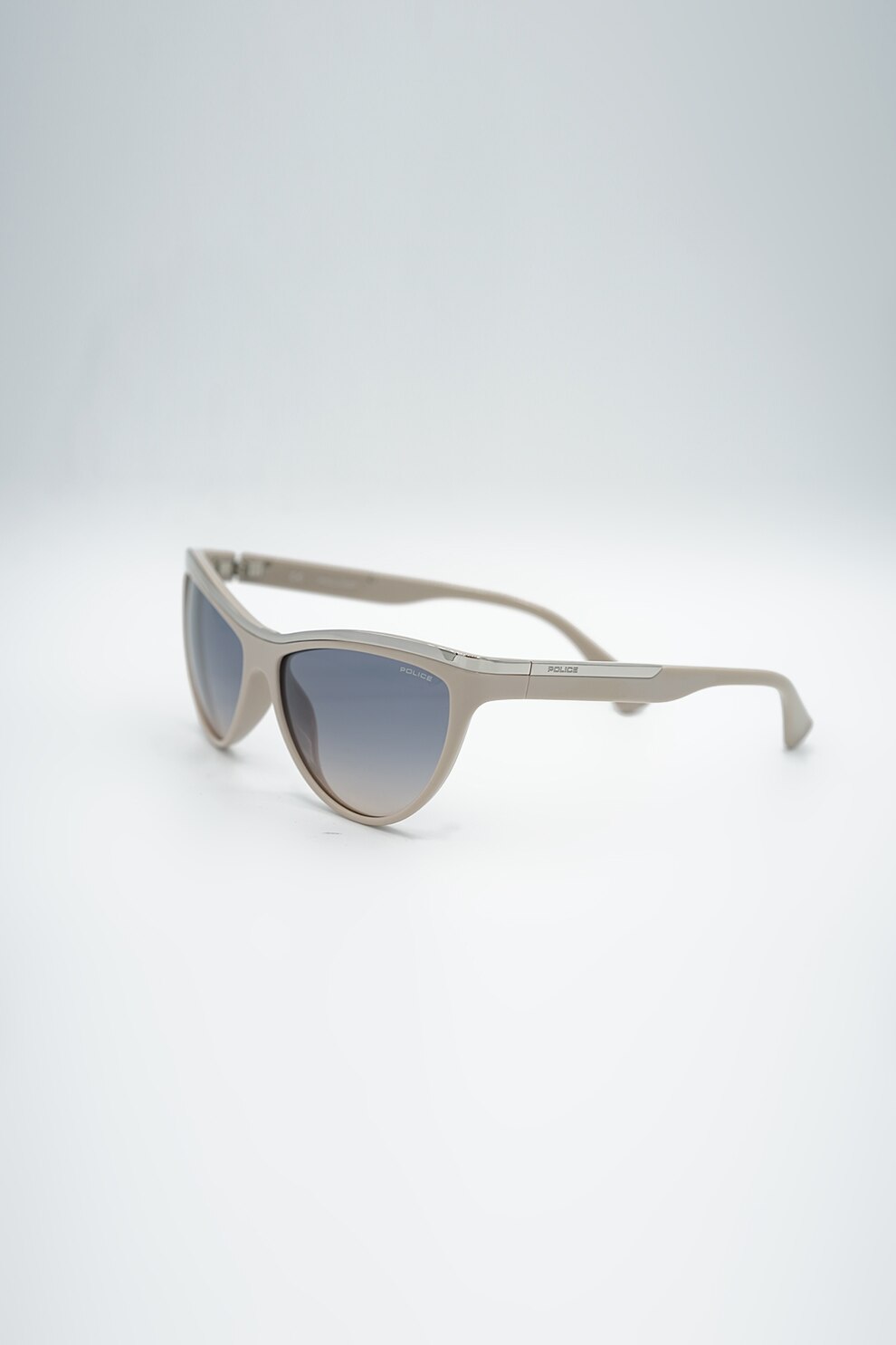 Police, Ochelari de soare cat-eye cu lentile in degrade, Crem/Argintiu, 58-15-130 Standard