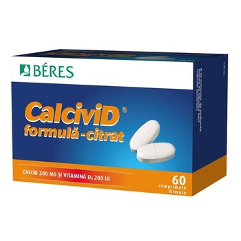 Calcivid Calciu Formula Citrata Beres 60comprimate Calcivid Calciu Formula Citrata Beres 60comprimate