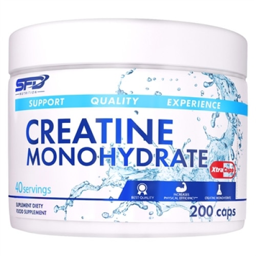 Creatina Monohidrata 5000 mg (100%), Creatine Monohydrate XtraCaps - 200 capsule (40 doze)