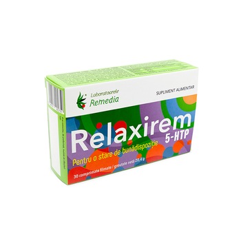 Relaxirem 5-HTP 30 comprimate Remedia Relaxirem 5-HTP 30 comprimate Remedia