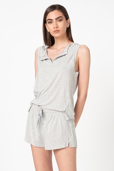 Under Armour, Top de pijama din amestec de modal Recovery, Gri melange Under Armour, Top de pijama din amestec de modal Recovery, Gri melange