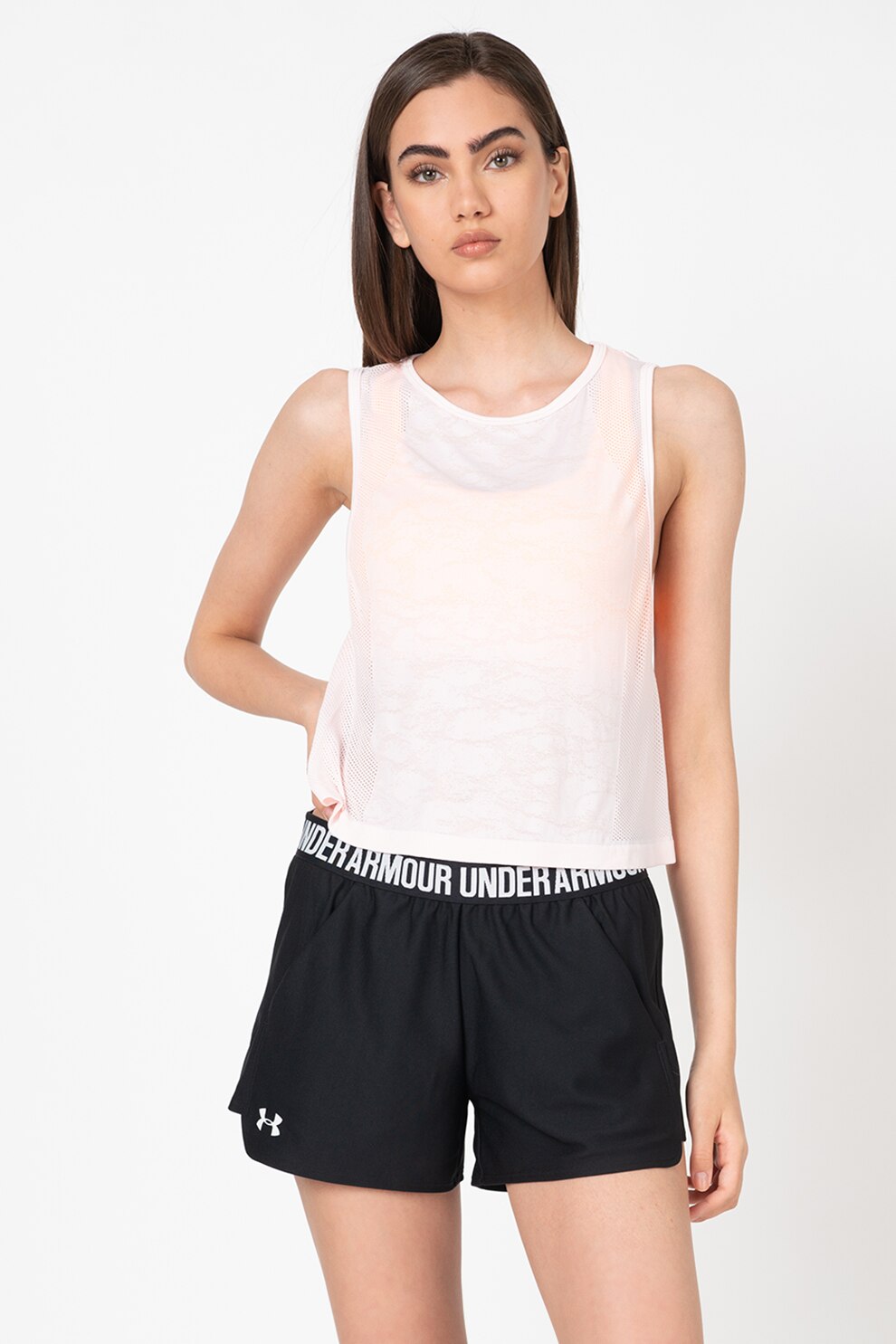 Under Armour, Tricou pentru fitness Vanish, Alb