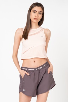 Under Armour, Top crop, pentru fitness Warrior, Roz pal Under Armour, Top crop, pentru fitness Warrior, Roz pal