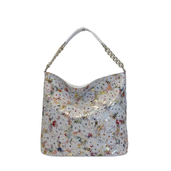 Zea női táska, gyöngyházfehér