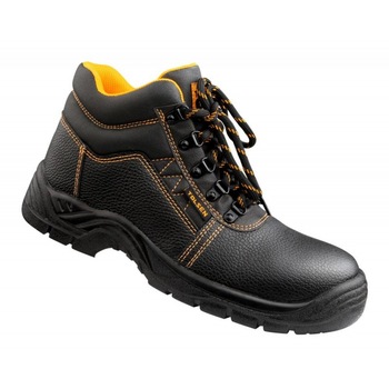 Bocanci de protectie Tolsen, marime 45, varf metalic, talpa densitate dubla, Negru Bocanci de protectie Tolsen, marime 45, varf metalic, talpa densitate dubla, Negru
