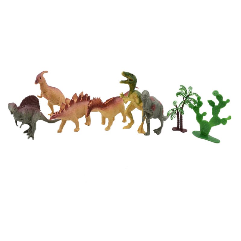Set animale 8 piese 14 cm Midex Jurassic Erra 2075A, Multicolor