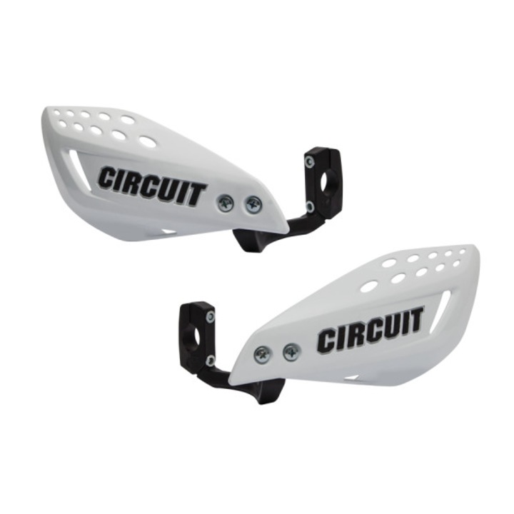 Set 2 Aparatori mana Universal Circuit Vector, Motocross Enduro, Polimer, Alb/Negru