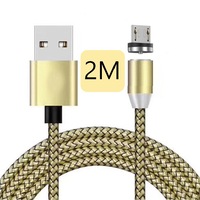 cablu de incarcare cu conector magnetic 2 m pentru telefon si tableta micro-usbincarcare rapida2mledauriu imagen 54_0_
0