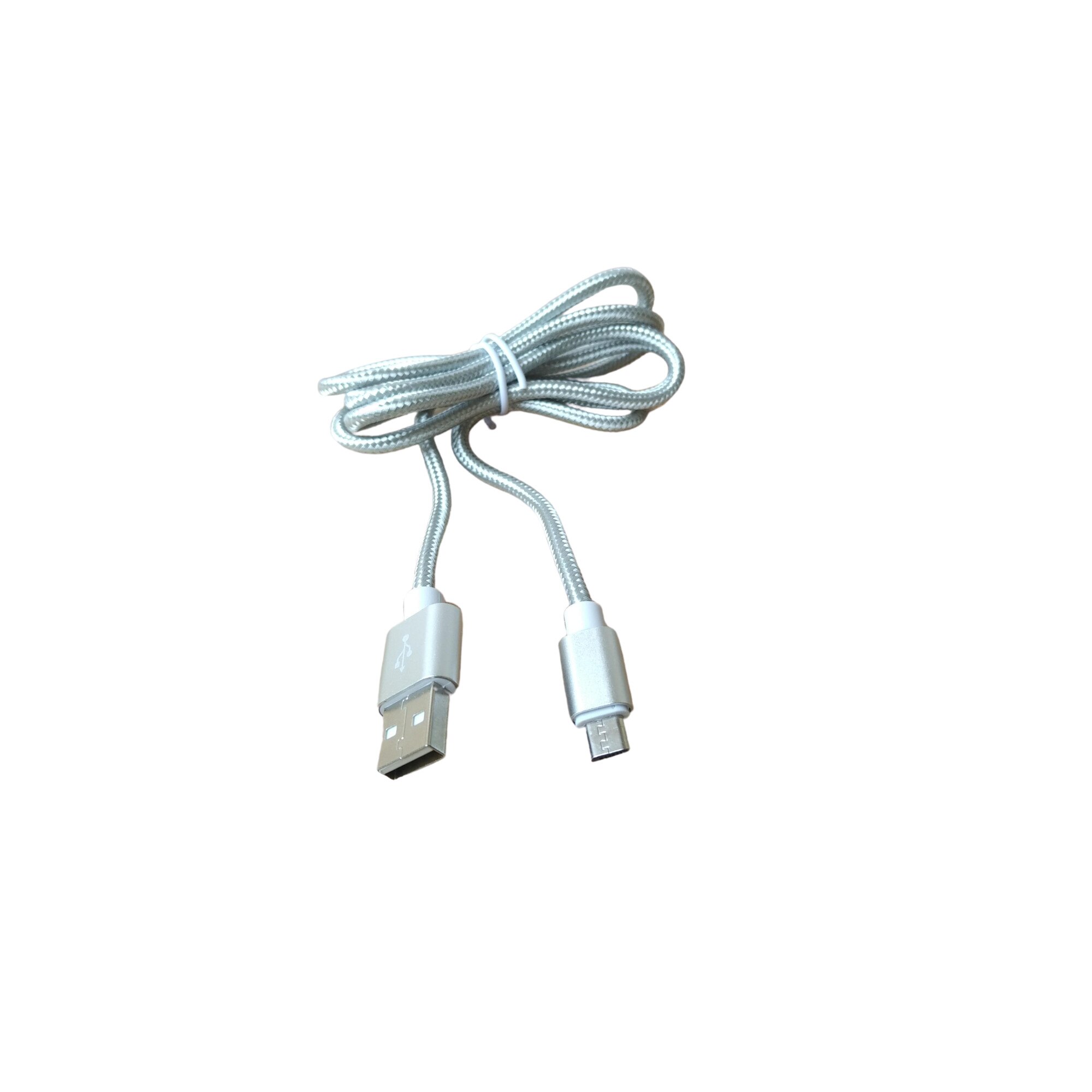 Cablu de date/incarcare, RoTech, USB-Micro USB, Argintiu, 1 m