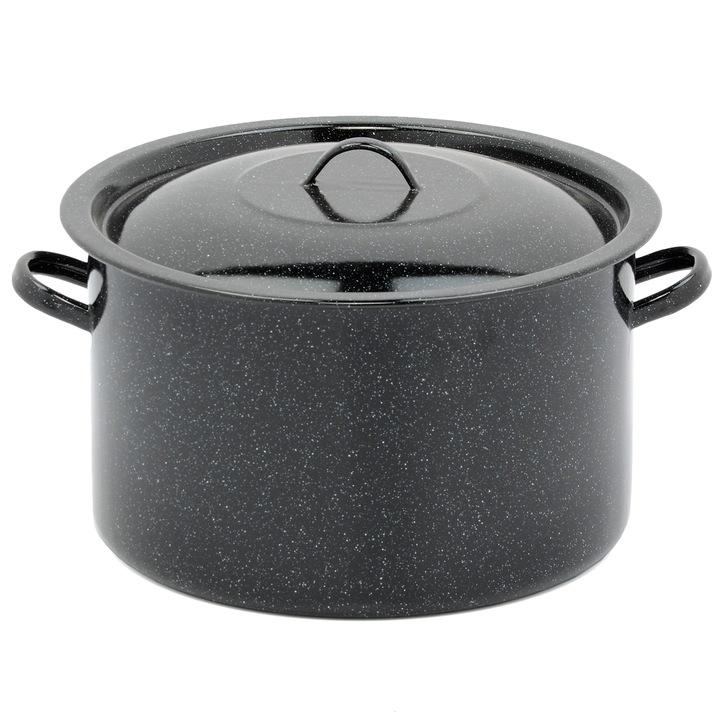 Ves Fazék, fedővel, 15L, fekete